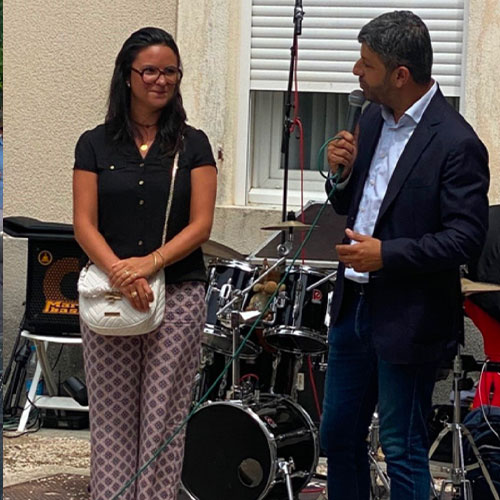 Photo d'élus marseillais lors du discours à la fête de l'été de La Constance, résidence seniors à Marseille