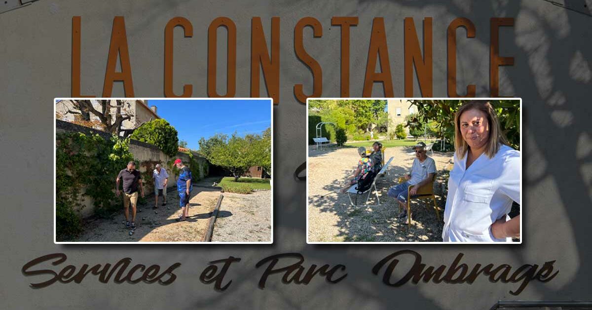 11Montage photos avec 2 photos de l'animation pétanque. Activités physiques en maison de retraite à La Constance résidence seniors Marseille 12e